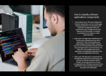 how to classify software applications components