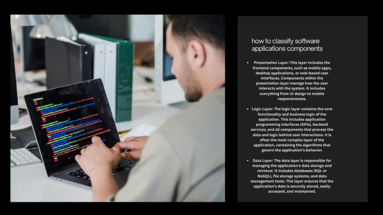 how to classify software applications components